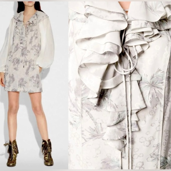 NWT Coach Palm Tree Mini Dress Women $695 size 2 - Picture 4 of 10